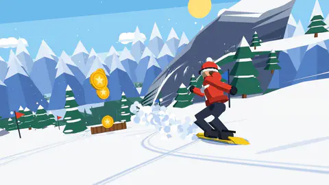 Snow Rush cover art (a game we make)